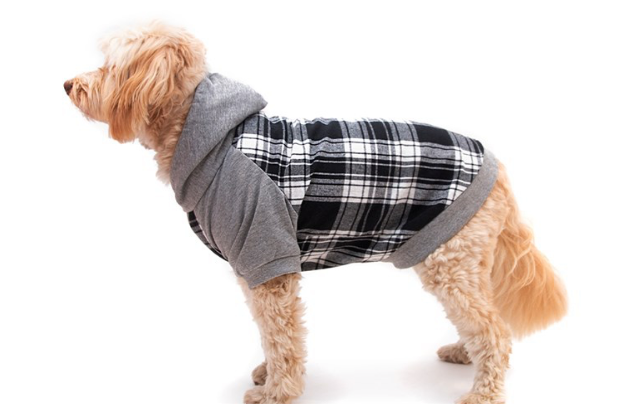 Country black check hoodie 36cm