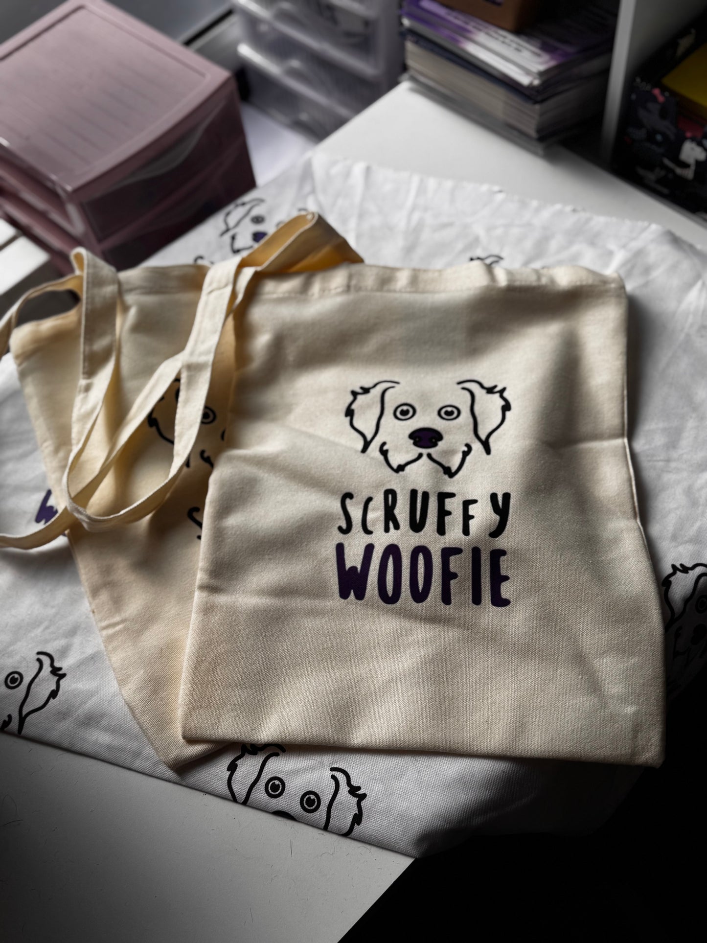 Scruffy woofie tote bag