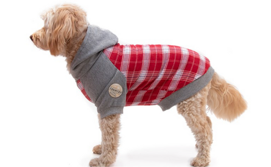 Country red check hoodie 46cm