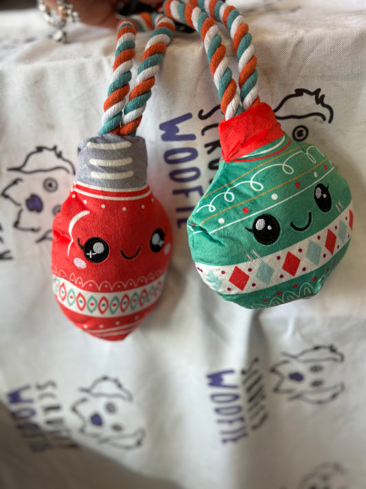 Christmas bauble dog toy