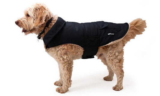 Black water resistance coat with Sherpa lining 40cm